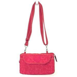 Kipling Front Flap Tri Pocket Crossbody Bag - Coral Pink